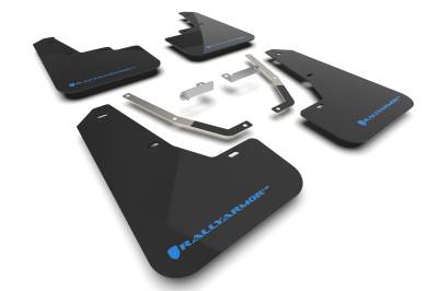 Rally Armor - Rally Armor MF106-UR-BLK-NB Black Mud Flap Blue Logo