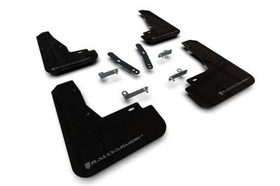 Rally Armor - Rally Armor MF91-UR-BLK-DGRY Black Mud Flap Dark Grey Logo