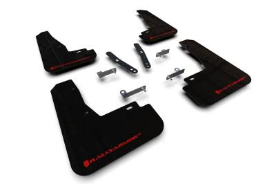 Rally Armor - Rally Armor MF91-UR-BLK-RD Black Mud Flap Red Logo