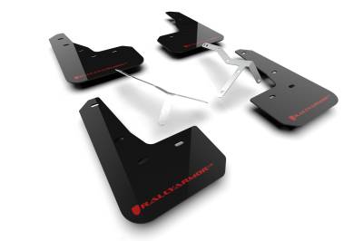 Rally Armor - Rally Armor MF109-UR-BLK-RD Black Mud Flap Red Logo