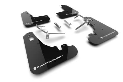 Rally Armor - Rally Armor MF99-UR-BLK-WH Black Mud Flap White Logo