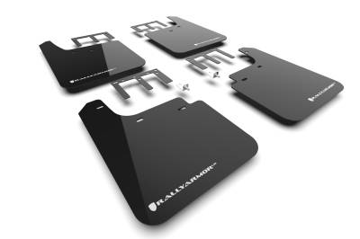 Rally Armor - Rally Armor MF121-UR-BLK-WH Black Mud Flap White Logo