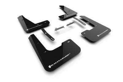 Rally Armor - Rally Armor MF120-UR-BLK-WH Black Mud Flap w/White Logo