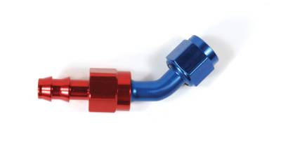 SpeedFx - SpeedFX 520645 Hose End Full Swivel Push-On -6AN 45-DEG Red/Blue Aluminum EACH