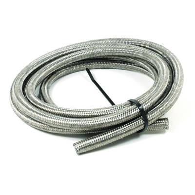 SpeedFx - SpeedFX 5320820 Braided Hose -8AN 20' Stainless Steel for Fuel/Oil/Coolant