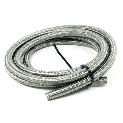 SpeedFx - SpeedFX 5321015 Braided Hose -10AN 15' Stainless Steel for Fuel/Oil/Coolant