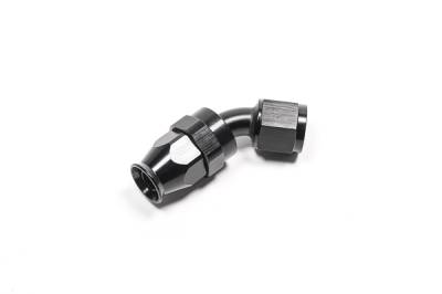 RADIUM Engineering - RADIUM Engineering 14-0635 8AN Hose END 45-DEG PTFE Black
