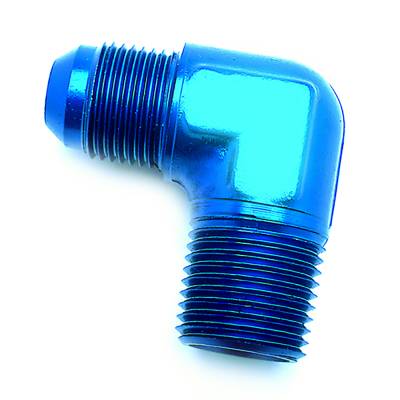 SpeedFx - SpeedFX 560892 Coupler Fitting -8AN x 1/2 NPTF 90-DEG Flare Blue Anodized Alu EA