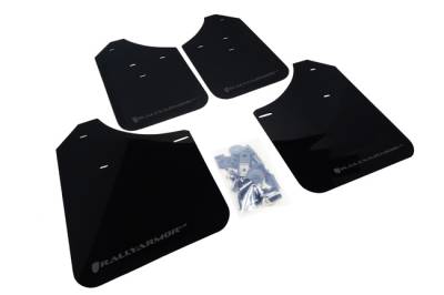 Rally Armor - Rally Armor MF1-UR-BLK/GRY Black Mud Flap Grey Logo