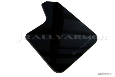 Rally Armor - Rally Armor MF12-UR-BLK/GRY Black Mud Flap Grey Logo