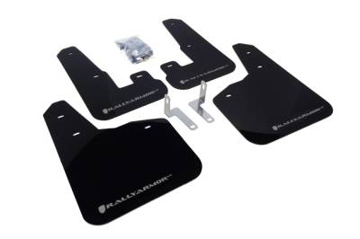 Rally Armor - Rally Armor MF14-UR-BLK/SIL Black Mud Flap Silver Logo