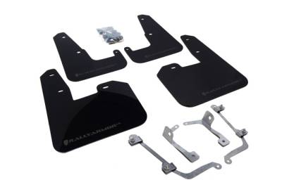 Rally Armor - Rally Armor MF15-UR-BLK/GRY Black Mud Flap Grey Logo