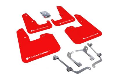 Rally Armor - Rally Armor MF15-UR-RD/WH Red Mud Flap White Logo