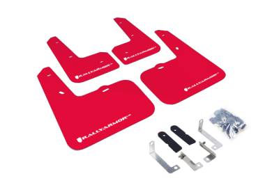 Rally Armor - Rally Armor MF24-UR-RD/WH Red Mud Flaps White Logo