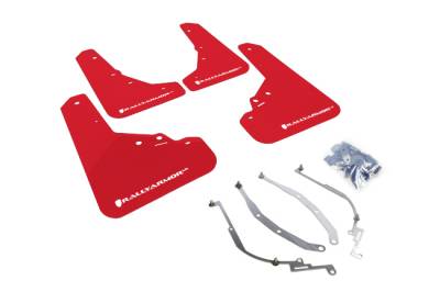 Rally Armor - Rally Armor MF25-UR-RD/WH Red Mud Flap White Logo