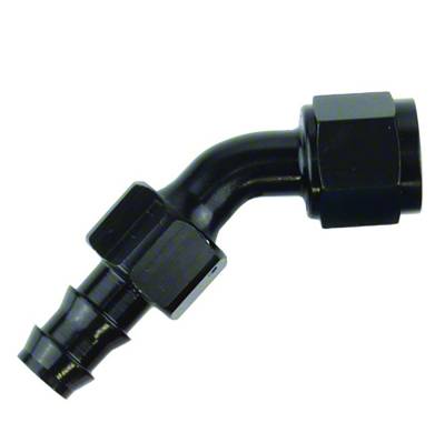 SpeedFx - SpeedFX 520445BK Hose End Fitting -4AN 45-DEG Black Aluminum EACH