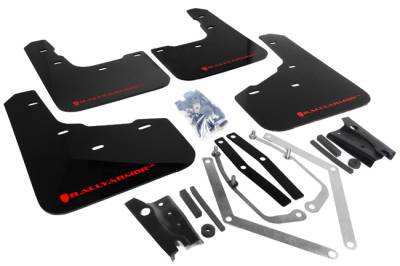 Rally Armor - Rally Armor MF29-UR-BLK/RD Black Mud Flap Red Logo