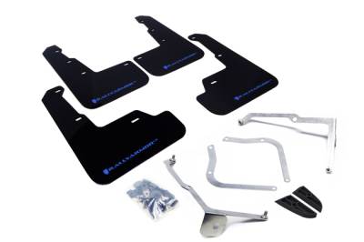 Rally Armor - Rally Armor MF32-UR-BLK/BL Black Mud Flap Blue Logo