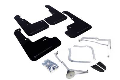 Rally Armor - Rally Armor MF32-UR-BLK/GRY Black Mud Flap Grey Logo
