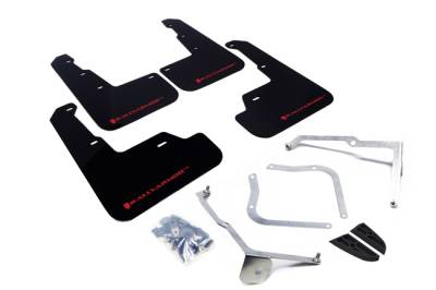 Rally Armor - Rally Armor MF32-UR-BLK/RD Black Mud Flap Red Logo