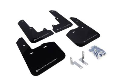 Rally Armor - Rally Armor MF34-UR-BLK/SIL Black Mud Flap Silver Logo
