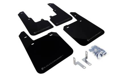 Rally Armor - Rally Armor MF36-UR-BLK/GRY Black Mud Flap Grey Logo