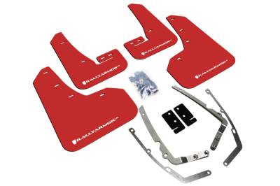 Rally Armor - Rally Armor MF37-UR-RD/WH Red Mud Flap White Logo