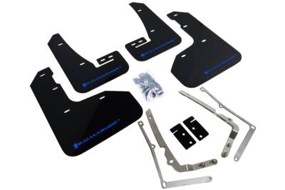 Rally Armor - Rally Armor MF40-UR-BLK/BL Black Mud Flap Blue Logo