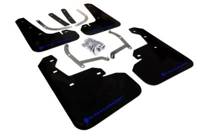 Rally Armor - Rally Armor MF45-UR-BLK/BL Black Mud Flap Blue Logo