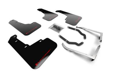 Rally Armor - Rally Armor MF46-LTUR-BLK/RD Black Mud Flap Red Logo