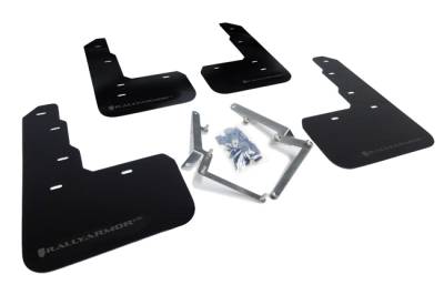 Rally Armor - Rally Armor MF47-UR-BLK/DGRY Black Mud Flap Dark Grey Logo