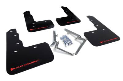 Rally Armor - Rally Armor MF47-UR-BLK/RD Black Mud Flap Red Logo