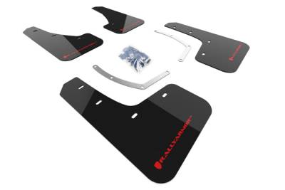 Rally Armor - Rally Armor MF49-UR-BLK/RD Black Mud Flap Red Logo