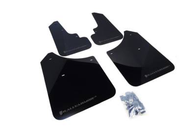Rally Armor - Rally Armor MF5-UR-BLK/GRY Black Mud Flap Grey Logo
