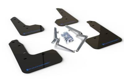 Rally Armor - Rally Armor MF51-UR-BLK/BL Black Mud Flap Blue Logo