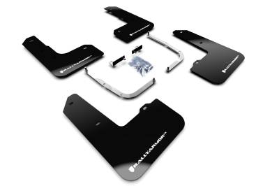 Rally Armor - Rally Armor MF57-UR-BLK/WH Black Mud Flap White Logo