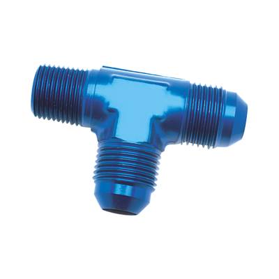 SpeedFx - SpeedFX 560626 Coupler Fitting 180-DEG -6AN x 1/4 NPTF Blue Anodized