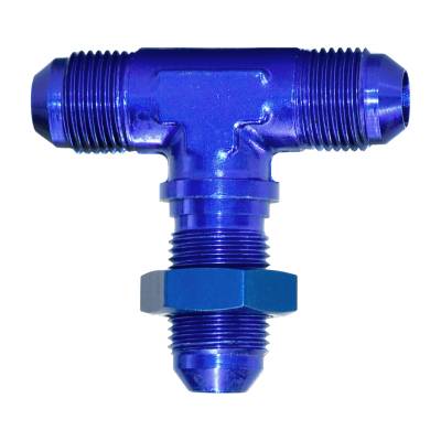 SpeedFx - SpeedFX 560834 Coupler Fitting 180-DEG Bulkhead Flare Tee -8AN Blue EACH