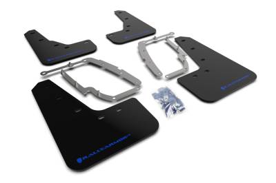 Rally Armor - Rally Armor MF62-UR-BLK/BL Black Mud Flap Blue Logo