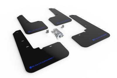 Rally Armor - Rally Armor MF66-UR-BLK/BL Black Mud Flap Blue Logo