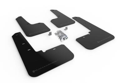 Rally Armor - Rally Armor MF66-UR-BLK/GRY Black Mud Flap Grey Logo