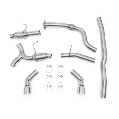 Mishimoto - Mishimoto MMEXH-CAM4-16DTPP Chevrolet Camaro 2.0T Dual Tip Pro Cat-Back Exhaust