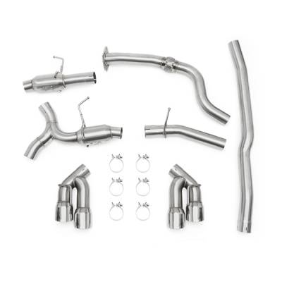 Mishimoto - Mishimoto MMEXH-CAM4-16QTPP Chevrolet Camaro 2.0T Quad Tip Pro Cat-Back Exhaust