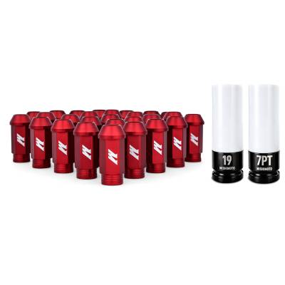 Mishimoto - Mishimoto MMLG-15-27LRD Alu. Locking Lug Nuts M12 x 1.5 for Bronco 21+ Red