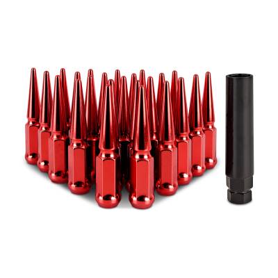 Mishimoto - Mishimoto MMLG-SP1215-24RD Mishimoto Spiked Lug Nuts M12x1.5 24-PC Set