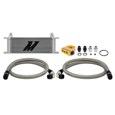 Mishimoto - Mishimoto MMOC-U13TSL Universal Thermostatic Oil Cooler Kit 13-Row Silver