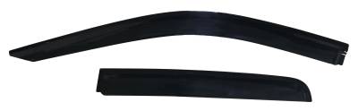 TrailFX - TrailFx 4811H 4PC Window Vents Low Profile Tape-On Smoke Acrylic
