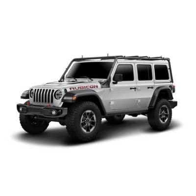 TrailFX - TrailFX JL012T Roof Rack Direct Fit 300 lb Capacity Bolt-On Black Steel