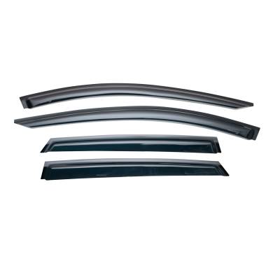 TrailFX - TrailFx 4428H 4PC Low-Profile Tape-On Window Vents Smoke Acrylic