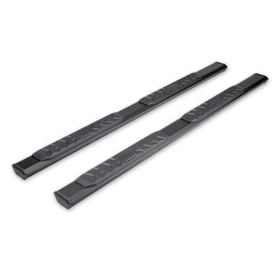 TrailFX - TrailFX AL4015B 4.5" Hex Nerf Bars Black Alu. w/Plastic End Caps Rocker Mount